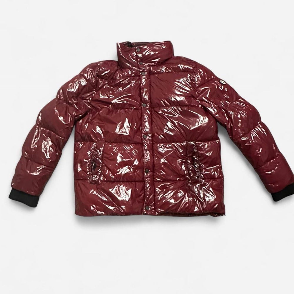Men's Michael Kors Red Travel Engineered Puffer Jacket, Size XL
